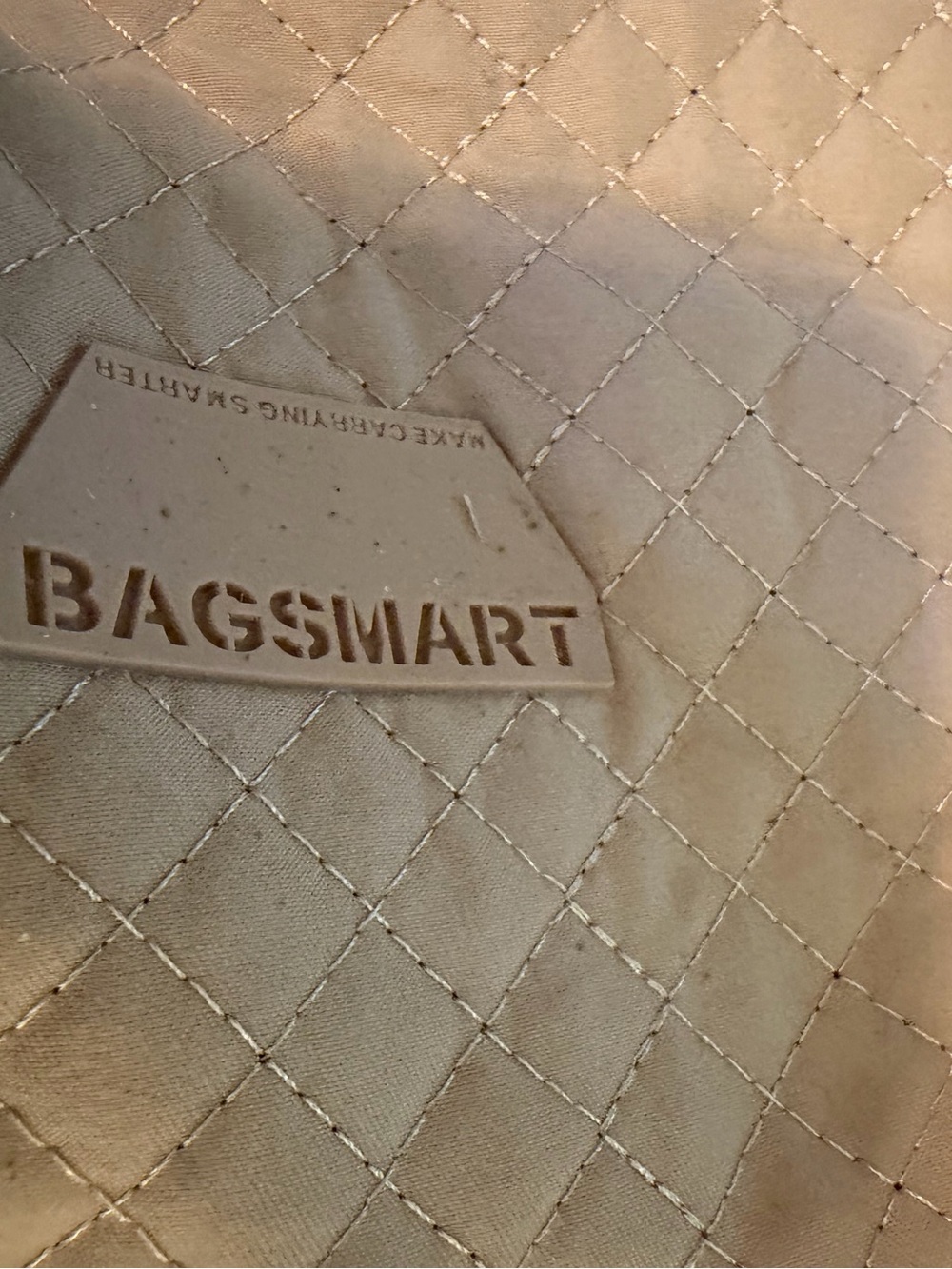 Bagsmart Quilted Backpack in Dusty Pink - Everyday Lightweight Pack - Picture 2 of 5